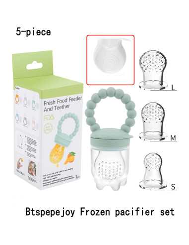 Chupete de Alimentación de Frutas para Bebés Verde - Silicona