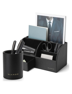 Organizador de Escritorio Vlando 2 Paquete Negro para Papelería