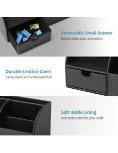 Organizador de Escritorio Vlando 2 Paquete Negro para Papelería 2