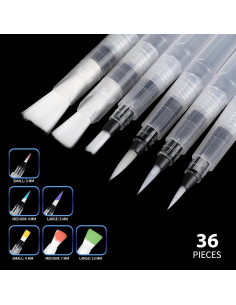 Marcadores de Acuarela Sabary - Set de 72 Piezas, Punta Fina y Plana 2