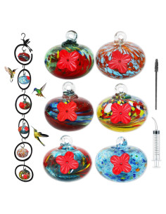 Alimentador de Colibríes de Vidrio Ruiyi Tim 6 PCS 150g