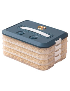 Caja de Almacenamiento de Alimentos LOEZ 4 Capas Azul