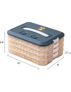 Caja de Almacenamiento de Alimentos LOEZ 4 Capas Azul 2