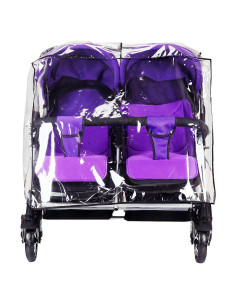 Cubierta de Lluvia Universal para Cochecito Gemelar Transparente