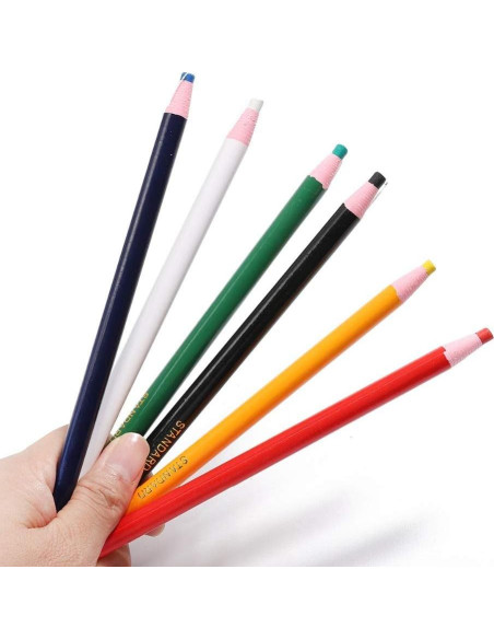 12 Lápices de Marcado de Costura Lohas Select - 6 Colores