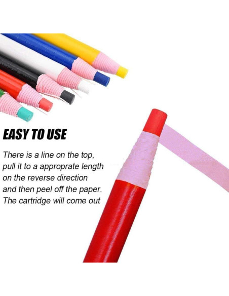 12 Lápices de Marcado de Costura Lohas Select - 6 Colores