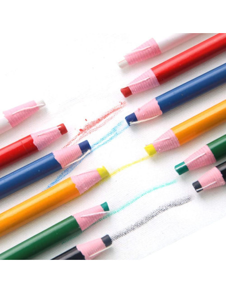 12 Lápices de Marcado de Costura Lohas Select - 6 Colores