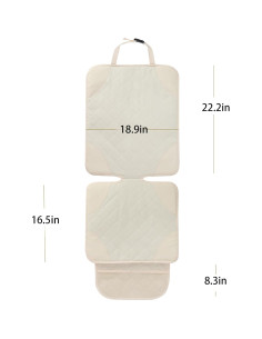 Protector de Asiento de Coche AOKJOY Beige Antideslizante 2