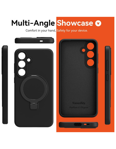 Funda de Silicona Líquida para Samsung Galaxy S25 Negra