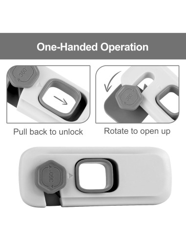 Cerraduras de Refrigerador a Prueba de Niños BECOMTO - 2 Paquete