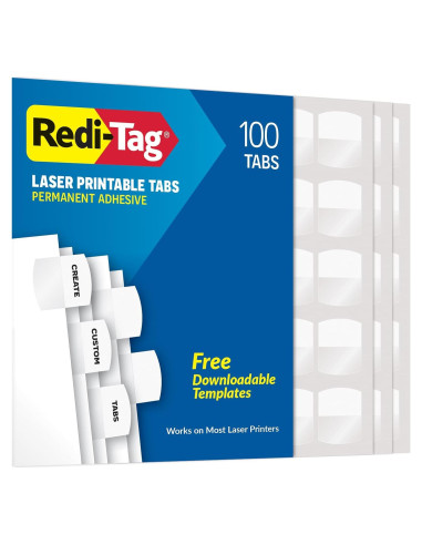 Divisores de Índice Redi-Tag 100 Pestañas Blancas