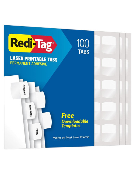 Divisores de Índice Redi-Tag 100 Pestañas Blancas
