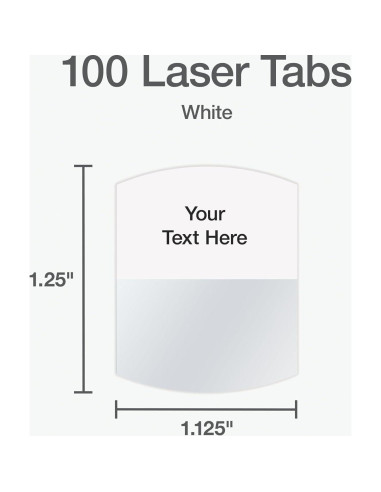 Divisores de Índice Redi-Tag 100 Pestañas Blancas