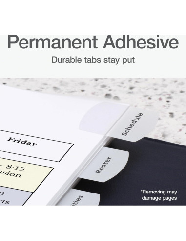 Divisores de Índice Redi-Tag 100 Pestañas Blancas