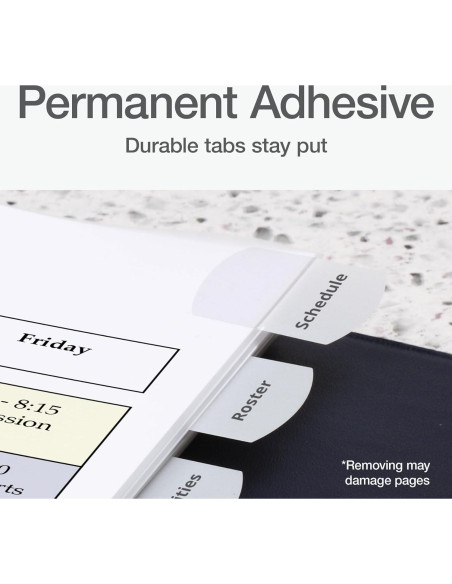 Divisores de Índice Redi-Tag 100 Pestañas Blancas