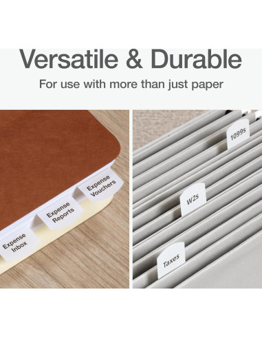 Divisores de Índice Redi-Tag 100 Pestañas Blancas