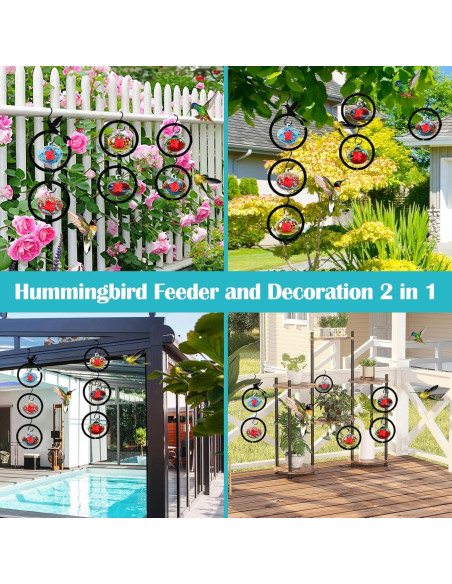 Alimentador de Colibríes de Vidrio Ruiyi Tim 6 PCS 150g