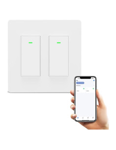 Interruptor de Luz Inteligente WiFi 2 Gang Milfra - Control Remoto