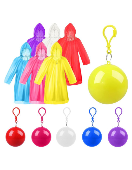 6 Ponchos de Lluvia Desechables Xrkuu para Adultos - Impermeables