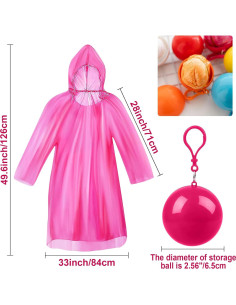 6 Ponchos de Lluvia Desechables Xrkuu para Adultos - Impermeables 2