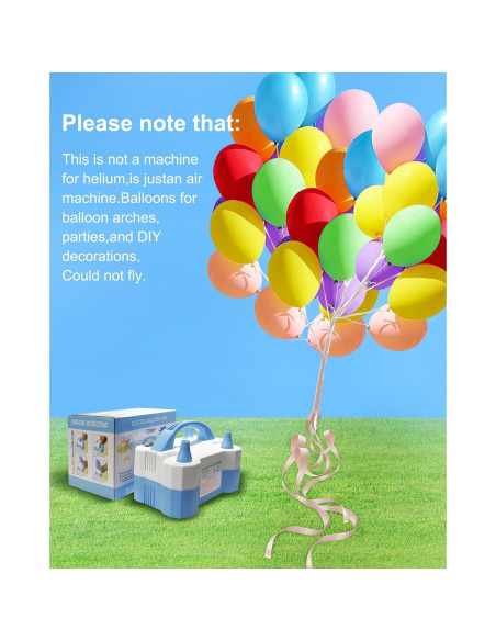 Bomba de Globo Eléctrica Xuduvay 600W Doble Boquilla 750L/min Bomba de Globo Eléctrica Xuduvay 600W Doble Boquilla 750L/min