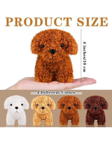 Mini Perros de Peluche 16 Piezas Elcoho 10 cm con Llavero