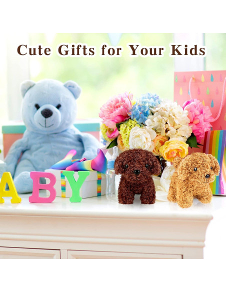 Mini Perros de Peluche 16 Piezas Elcoho 10 cm con Llavero