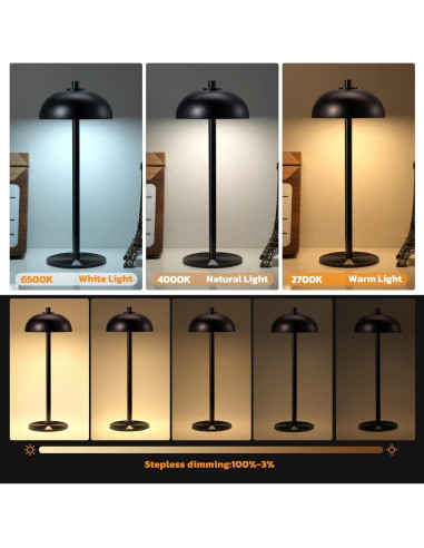 Lámpara de Mesa Inalámbrica JONEMO MOGU 5000mAh LED Regulable