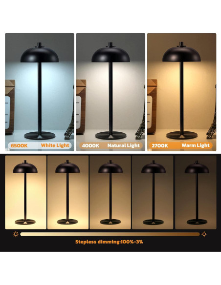 Lámpara de Mesa Inalámbrica JONEMO MOGU 5000mAh LED Regulable