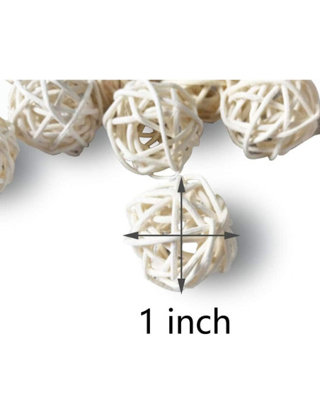 10 Bolas de Mimbre para Masticar Tfwadmx - Juguetes para Aves