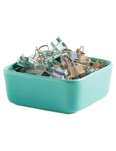 Soporte de Clips de Papel Cerámica Mecaikru Azul 8.79cm