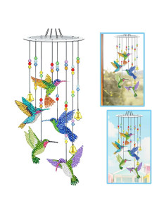 Kits de Pintura de Diamante Colibrí JeCuiK 3D Decoración Jardín