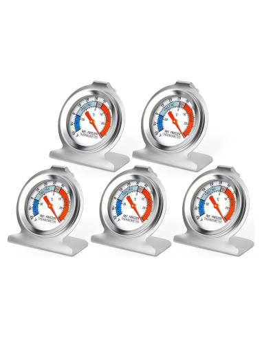 Termómetro de Refrigerador MEANLIN MEASURE 5Pcs 2" Acero Inoxidable -30 a 30C