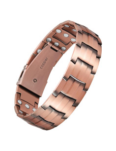 Pulsera Magnética de Cobre Jecanori para Hombres 22.5 cm