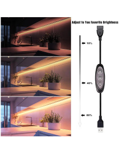 Interruptor Regulador LED USB 5V GXILEE - 10 Velocidades, Paquete de 2 2