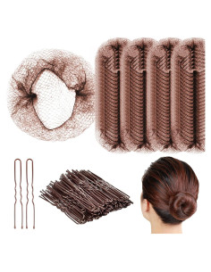 Conjunto 300 Pcs Redes y Pasadores para Cabello MAGDIY - Marrón