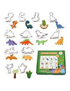 Set de 12 Cortadores de Galletas Dinosaurio Huisipool