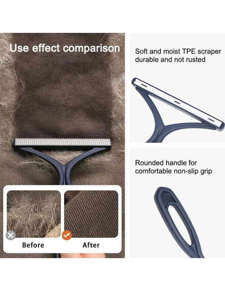 Removedor de Pelo de Mascota ALL 4 USA - Set 3 Cepillos Reutilizables