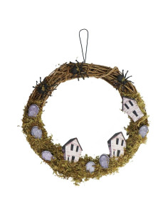 Corona de Sarmiento Natural 38 cm Haunted Hill Farm Halloween
