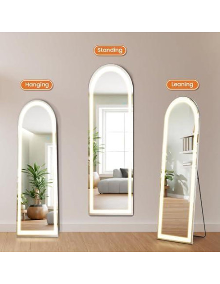 Espejo de Cuerpo Completo Elevon LED 152.4x40.6cm Ajustable