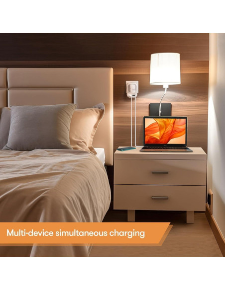 Convertidor de Voltaje Mapambo 220V a 110V con 2 USB-C