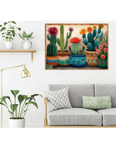 Kit de Pintura de Diamante RYMILIE 5D Cactus 30x40cm