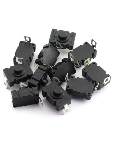 10 Interruptores de Botón Auto-Bloqueo KAN-28 para Linterna