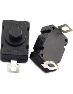 10 Interruptores de Botón Auto-Bloqueo KAN-28 para Linterna 2