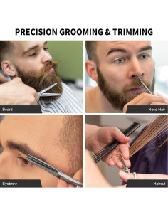 Tijeras Pequeñas AsonTao para Cejas y Vello Nasal - Acero Inoxidable 2