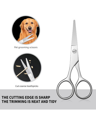 Tijeras Pequeñas AsonTao para Cejas y Vello Nasal - Acero Inoxidable