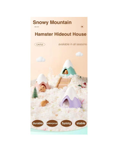 Casa Escondite para Hámster MuchuanS Montaña Nevada Azul 2