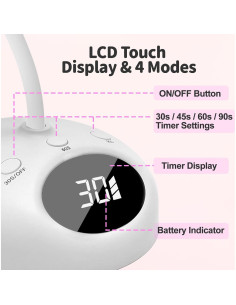Lámpara LED UV Portátil CGBE MJD009 para Uñas - 18W 2
