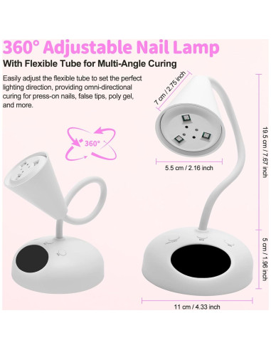 Lámpara LED UV Portátil CGBE MJD009 para Uñas - 18W