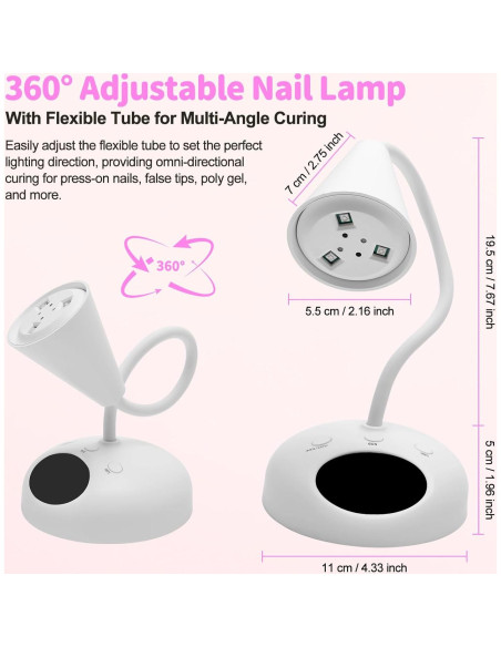 Lámpara LED UV Portátil CGBE MJD009 para Uñas - 18W